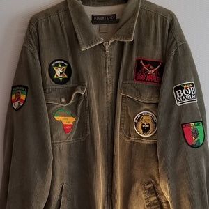 Green Bob Marley Corduroy Jacket